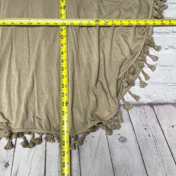 NWT Chico's Women Poncho Blouse Top Shirt Size 2 Beige Rayon Blend B361 -28 - Picture 3 of 16